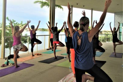 Pop Up Yoga on the Patio