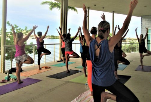 Pop Up Yoga on the Patio