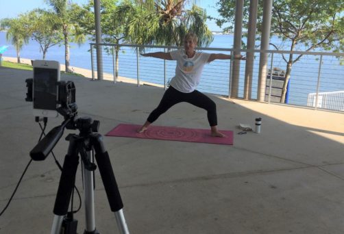 Live Zoom Pop Up Patio Flow Yoga