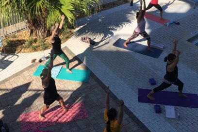Poolside Yoga