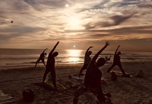 Pop Up Sunset Beach Yoga