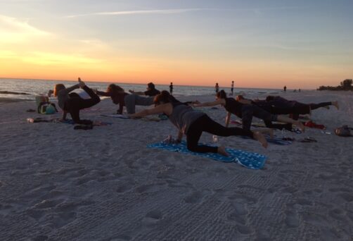 Pop Up Sunset Beach Yoga