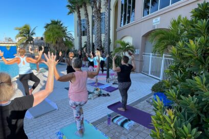 Poolside Yoga and Swim Party