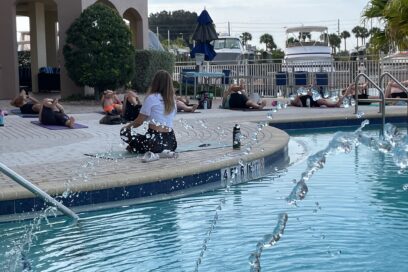 Poolside Yoga and Swim Party