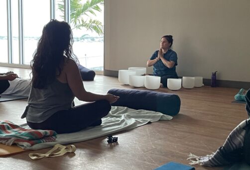 Crystal Bowls and Restorative Yoga