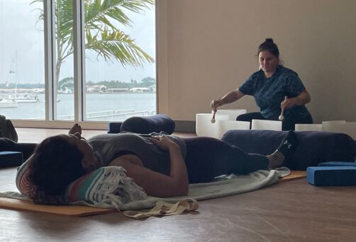 Crystal Bowls and Restorative Yoga