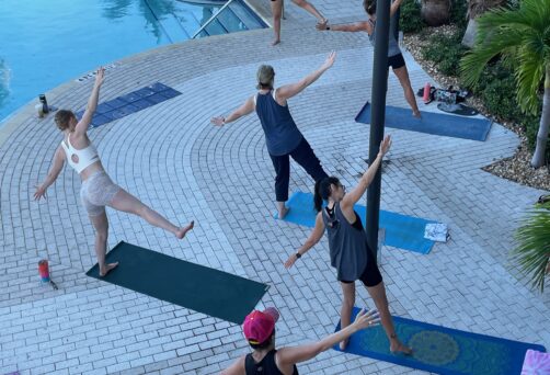 Poolside Yoga and Swim Party