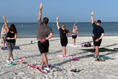 Labor Day Morning Beach Yoga