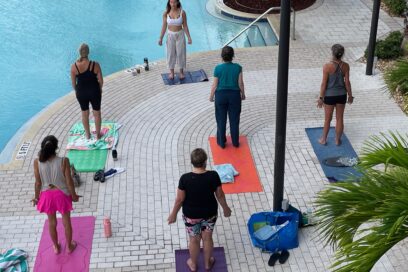 Poolside Yoga and Swim Party