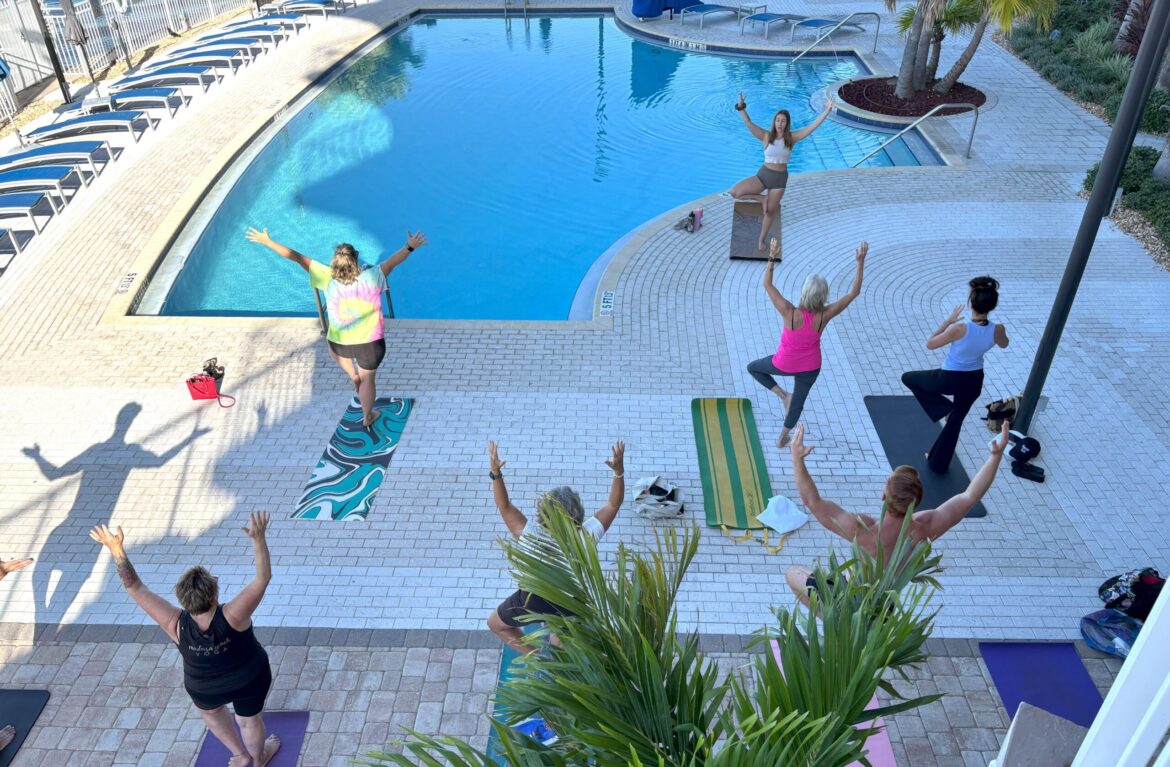 Poolside Yoga and Swim Party